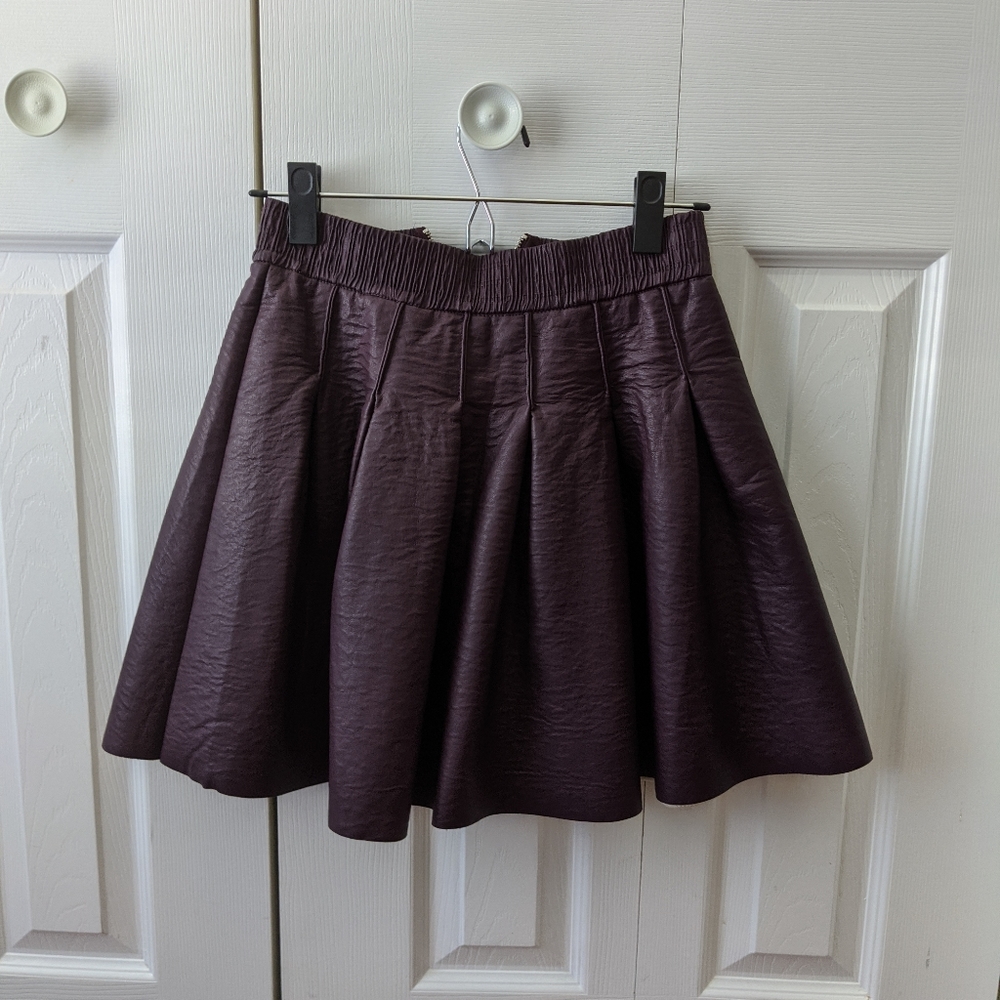 Faux leather skirt